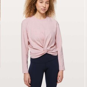 Lululemon Tuck & Gather Pullover Heathered Mod Faint Coral 6